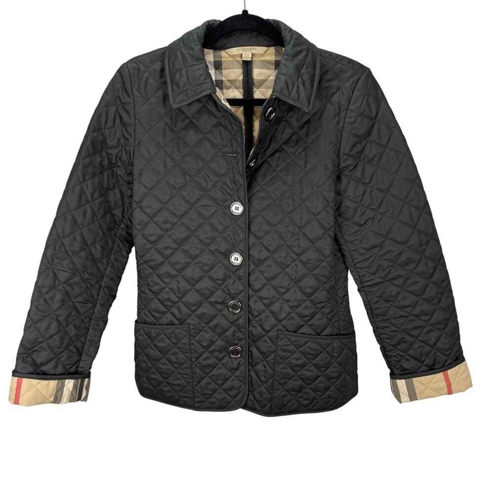 Burberry Brit Women's Black Quilted Jacket-Size Small